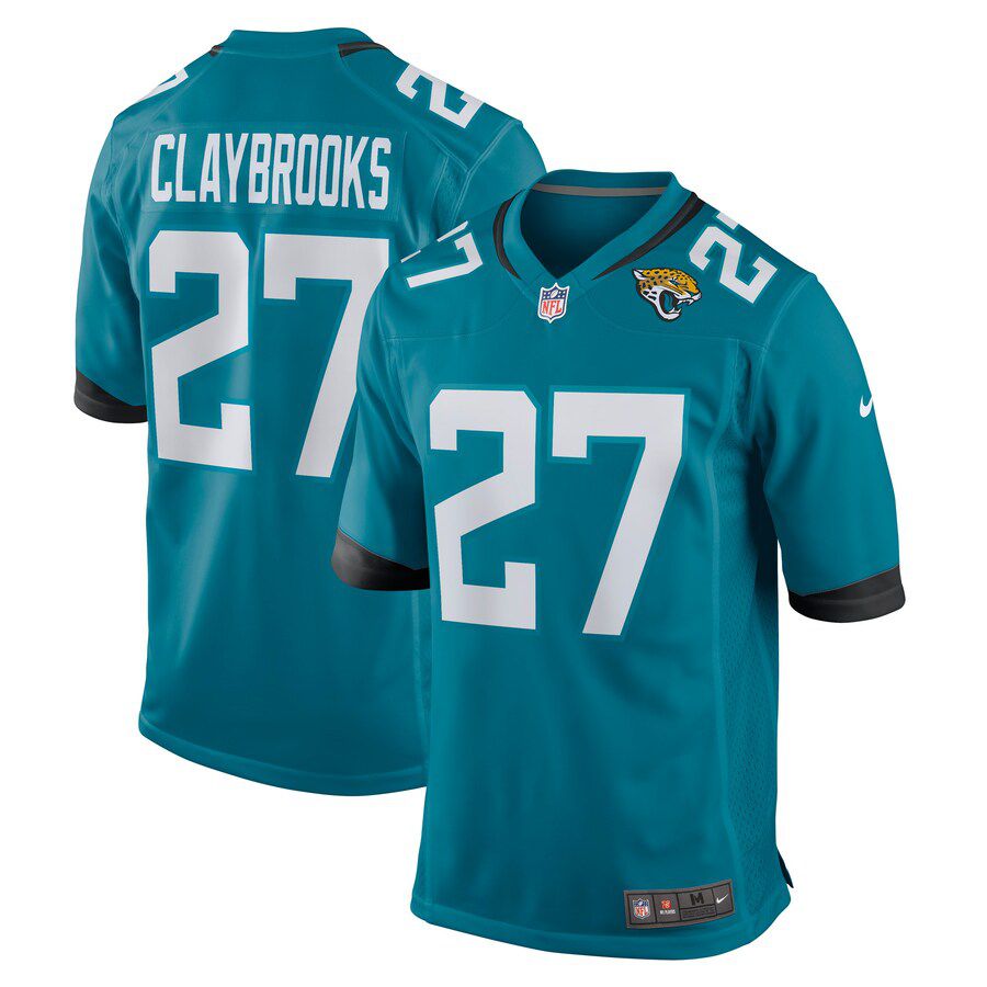 Men Jacksonville Jaguars #27 Chris Claybrooks Nike Green Game NFL Jersey